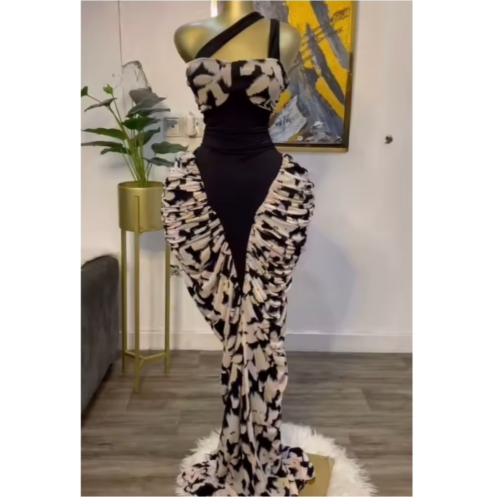 Multi-Way Dramatic Ruched Gown – Convertible Statement Dress